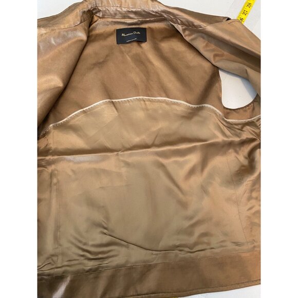 Massimo Dutti Brown Sleeveless Vest Jacket With Asymmetrical Zip Closure Small - Picture 3 of 9